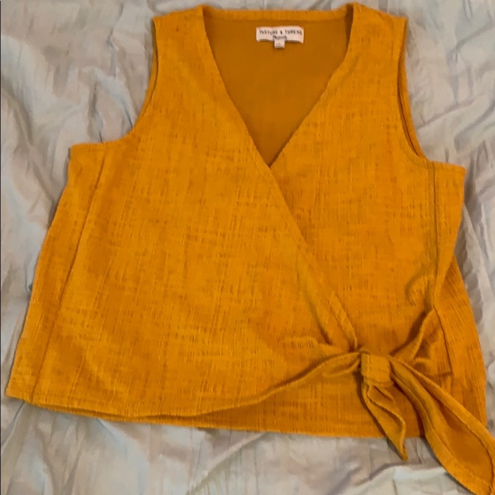 Madewell thread and supply golden yellow top
